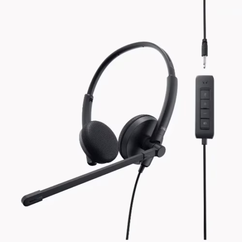 Auriculares Estéreo Dell Pro WH1022 con USB-A y Cancelación de Ruido