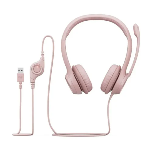 Diadema Logitech H390 Rosada USB, Micrófono con Supresión de Ruido
