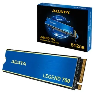 Disco Sólido SSD ADATA LEGEND 700 512GB PCIe Gen3 x4 M.2 2280 – NVMe 1.3, hasta 2000MB/s, con disipador