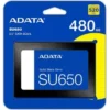 Disco de estado sólido ADATA Ultimate SU650 480GB – 2.5", SATA 6Gb/s, NAND 3D, hasta 520MB/s