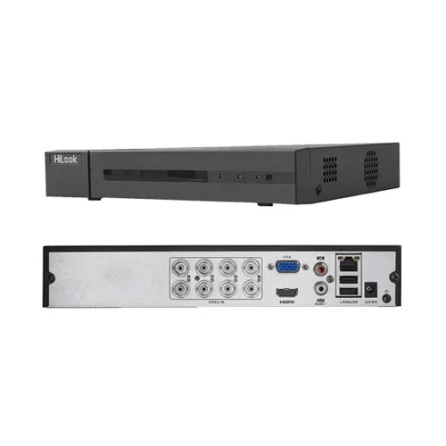 DVR HIKVISION DVR-208Q-M1 – 8 canales, H.265, detección inteligente de movimiento y soporte hasta 12 cámaras IP