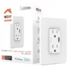 Tomacorriente de Pared Inteligente Wi-Fi NHE-W100 – 2 Tomas + Puerto USB, Control por Voz y App