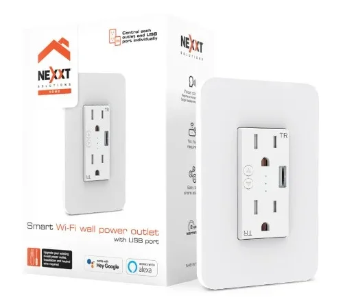 Enchufe Inteligente Wi-Fi 110V NHP-D610 – 2 Tomas + 2 Puertos USB, Control por App y Voz