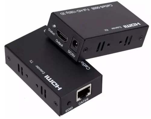 Extensor HDMI HE3 hasta 60m, Full HD 1080p, vía cable UTP Cat5e/6