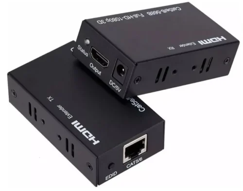 Extensor HDMI HE3 hasta 60m, Full HD 1080p, vía cable UTP Cat5e/6