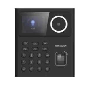 Terminal de control de acceso facial Hikvision DS-K1T320MFX – LCD 2.4", huella, tarjeta y PIN