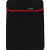 Funda reversible para laptop 15.6" BASIK TECH – Neopreno grueso, doble faz rojo/negro, protección antigolpes