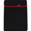 Funda reversible para laptop 15.6" BASIK TECH – Neopreno grueso, doble faz rojo/negro, protección antigolpes