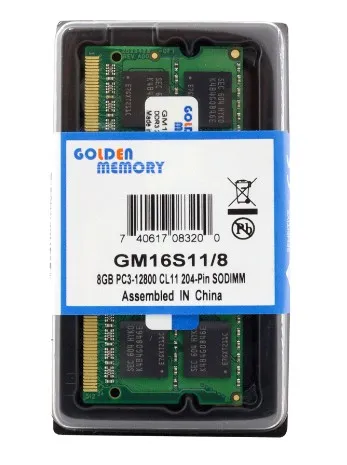 Memoria RAM DDR3 8GB para Portátil 1600MHz – Bus 12800, Compatible con Intel, AMD y Mac