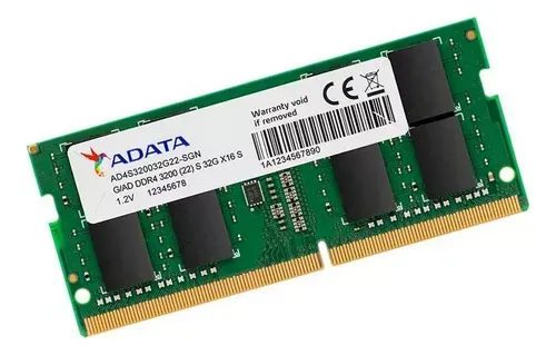Memoria RAM ADATA Premier DDR4 32GB 3200 MHz U-DIMM – Bajo consumo, alta velocidad