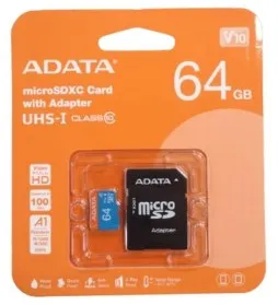 Memoria Micro SD Adata 64GB Clase 10 Ausdx64guicl10a1-Ra1