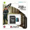 Tarjeta MicroSD 256GB Kingston Canvas Go! Plus – U3 V30 A2, 170MB/s, 4K, Resistente