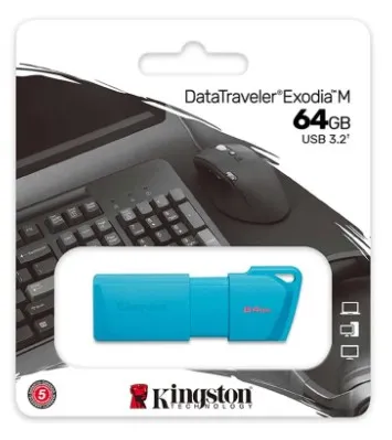 Memoria Usb 64Gb Kingston Azul Exodia 3.2