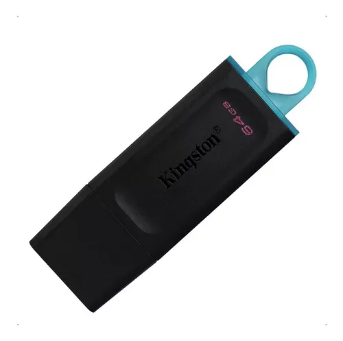 Unidad Flash USB 64GB Kingston DataTraveler Exodia – USB 3.2, Capuchón y Llavero