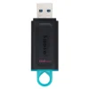 Unidad Flash USB 64GB Kingston DataTraveler Exodia – USB 3.2, Capuchón y Llavero