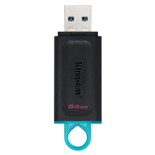 Unidad Flash USB 64GB Kingston DataTraveler Exodia – USB 3.2, Capuchón y Llavero
