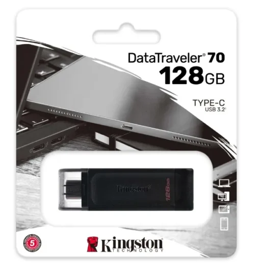 Memoria USB Tipo C 128GB Kingston DataTraveler DT70 USB 3.2 Gen 1