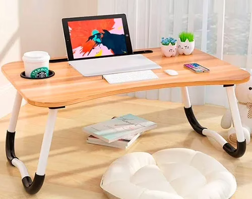 Mesa Cama para Laptop 50cm – Soporte Multifuncional de Madera Laminada