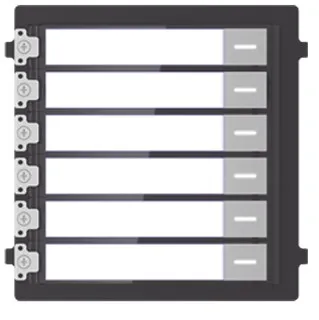 Módulo de 6 botones Hikvision DS-KD-KK para portero modular IP65