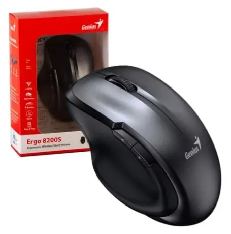 Mouse Genius Inalambrico Ergo 8200S Black