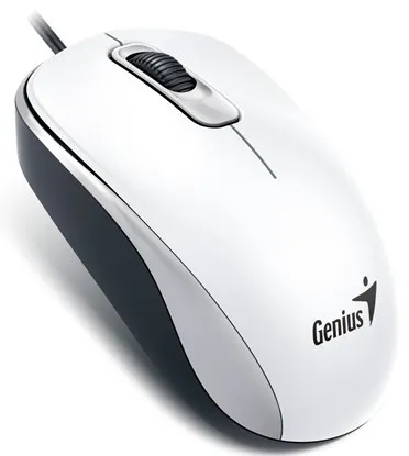 Mouse Genius USB DX-110 Blanco | Ambidiestro, Cómodo y Preciso