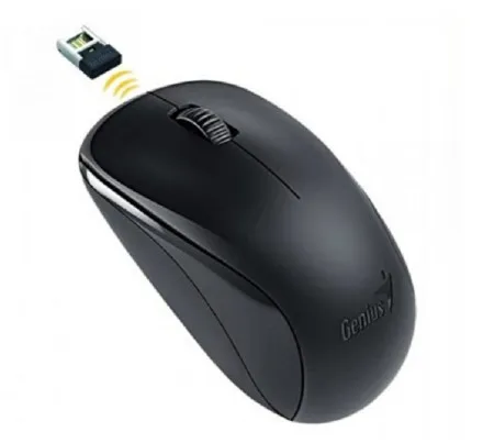 Mouse Inalámbrico Genius NX-7000X Negro – Precisión Óptica y Diseño Ergonómico