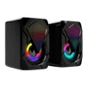 Parlantes USB RGB Jaltech para PC x2 – 6W, Bajo Reforzado, Luz LED, Control de Volumen