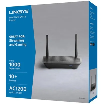 Router Linksys EA6350-4B AC1200 WiFi5 Doble Banda, 4 Puertos Gigabit + USB 3.0