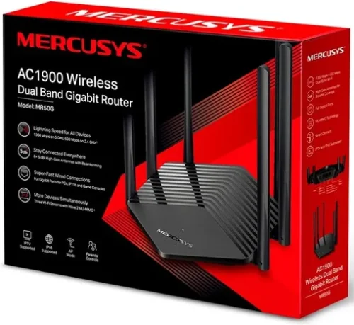 Router Gigabit Inalámbrico TP-Link MR50G AC1900 – Doble Banda, MU-MIMO, 6 Antenas, Puertos Gigabit