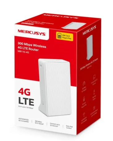 Router Mercusys Inalambrico 4G Lte De 300 Mbps