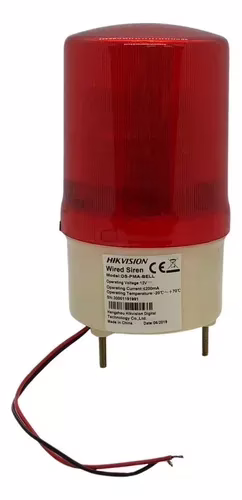 SIRENA CON CABLE DS-PMA-BELL – 110 dB, 12V, IP44, carcasa ABS, uso exterior/interior