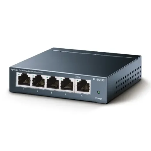 Switch TP-Link TL-SG105, 5 Puertos Gigabit, Metálico, Plug & Play