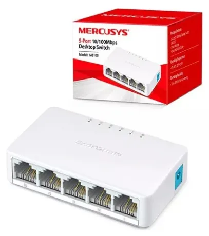 Switch 5 Puertos Mercusys 10/100 Ms105