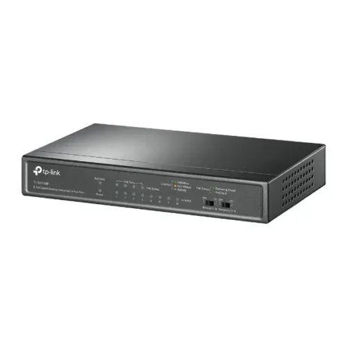 Switch de Escritorio Gigabit 8 Puertos PoE+ Plug & Play 64W QoS