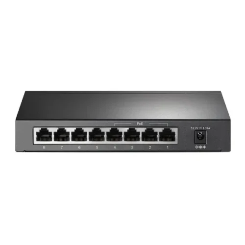 Switch de Escritorio Gigabit 8 Puertos PoE+ Plug & Play 64W QoS