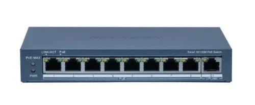 Switch PoE Inteligente Hikvision DS-3E1309P-EI/M – 8 Puertos 10/100 Mbps + 1 Gigabit, Largo Alcance y Gestión Avanzada