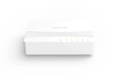 Switch de Escritorio Hikvision DS-3E0505D-E 5 Puertos Gigabit – Plug & Play, Compacto y Eficiente