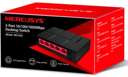 Switch Mercusys Giga 5 Puertos Ms105G