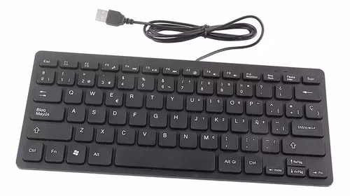Teclado Slim con Cable USB 2.0, 87 Teclas Silenciosas – Diseño Ultra Delgado y Antiderrame