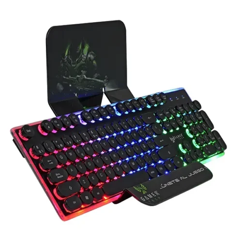 Teclado Gamer JALTECH GT700T – USB, Iluminación LED RGB, 105 teclas, Antiderrame