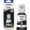 Botella de tinta Epson T504 NEGRO original