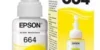 Tinta Epson 664 Amarilla Original, 70 ml, Para Impresoras EcoTank