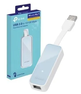 Adaptador Ethernet USB TP-Link UE200 10/100 Mbps con cable plegable