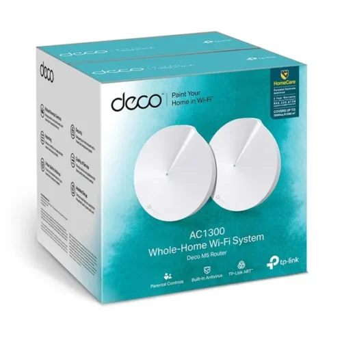 Sistema Wi-Fi en Malla TP-Link Deco M5 (2 Unidades) – AC1300, Cobertura de hasta 350 m²