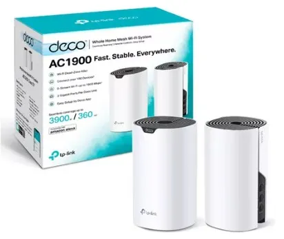 Sistema Wi-Fi Mesh TP-Link Deco S7 AC1900, Doble Banda, 3 Puertos Gigabit