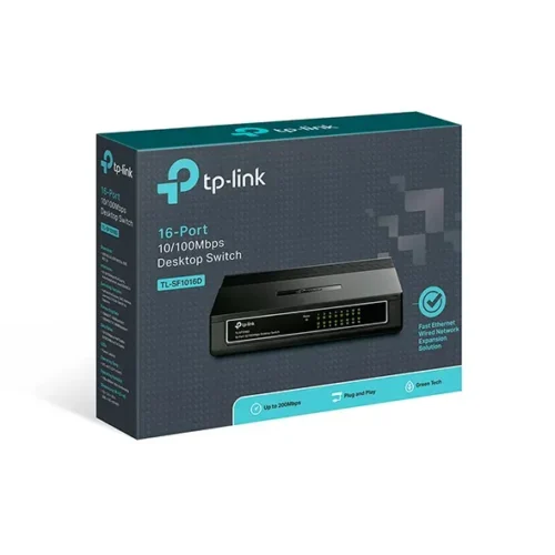 Switch TP-Link TL-SF1016D de 16 puertos Fast Ethernet 10/100 Mbps
